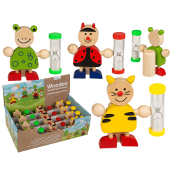 2468 Support en bois pour brosse à dents avec sablier