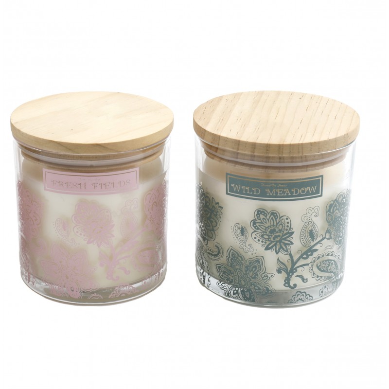 7966 Duftkerze mit Holzdeckel