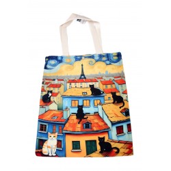 2526 Sac à commission chat en coton