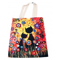 2526 Sac à commission chat en coton