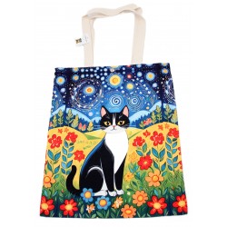 2526 Sac à commission chat en coton