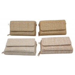 2540 Pochette en paille avec bandoulière