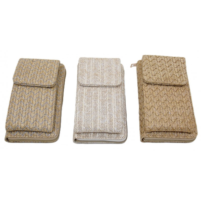 2539 Pochette en paille avec bandoulière 
