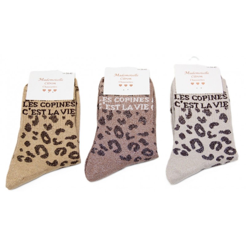 2557 Chaussettes \"Les copines c\'est la vie\"