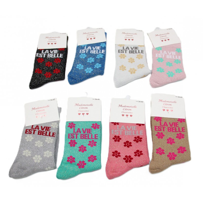 2564 Socken \"la vie est belle\"