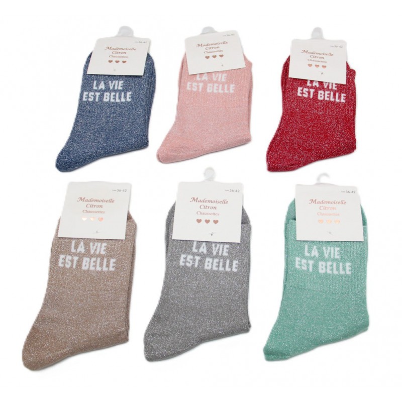 2571 Socken \"la vie est belle\"