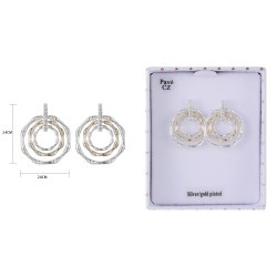2630 Boucles d'oreilles en plaqué argent et or