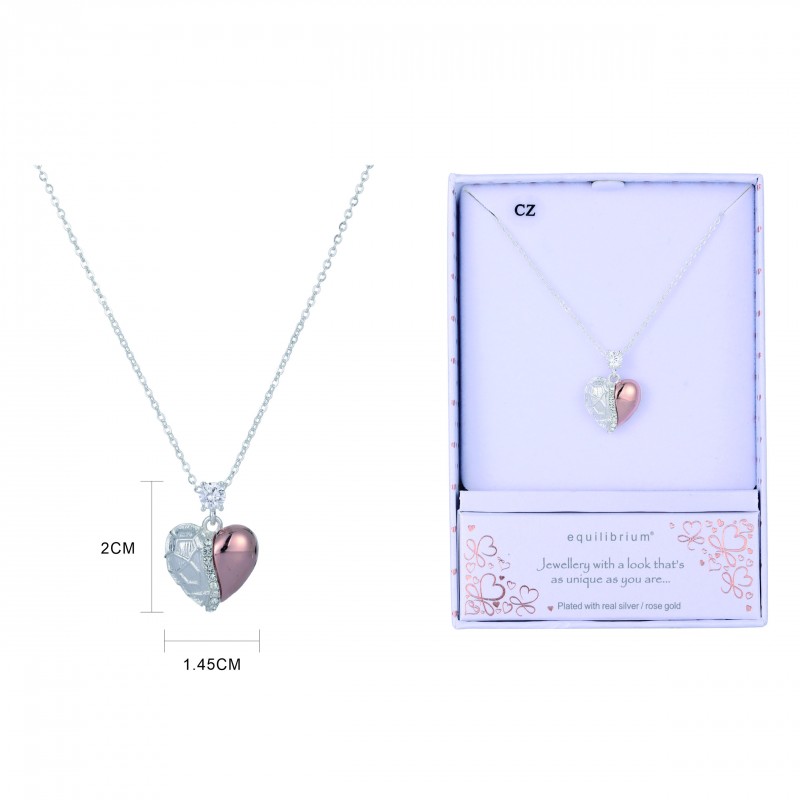 2621 Collier paqué argent et or