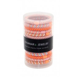 2575 Rouleau avec 15 bracelets élastiques en tissu