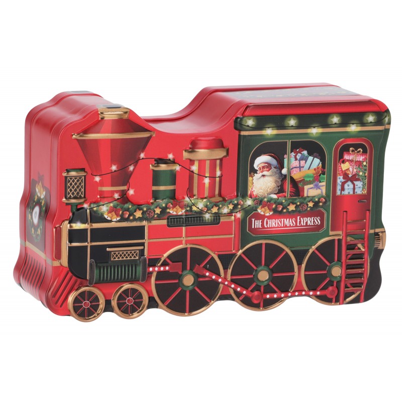 1934C Boîte en métal train de Noël avec sucre d\'orges