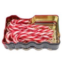 1934A Boîte en métal train de Noël avec sucre d\'orges