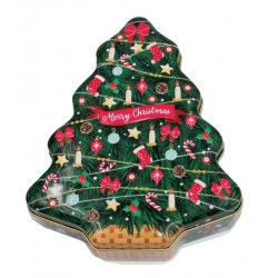 1931B Boîte en métal sapin de Noël avec sachets de thé
