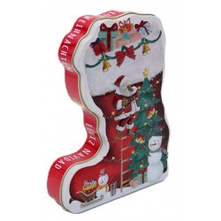 1933B Boîte en métal botte de Noël avec sachets de thé