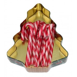 1931A Metalldose Weihnachtsbaum mit Zuckerstangen