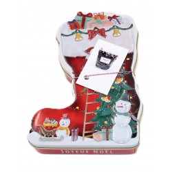 1933D Boîte en métal botte de Noël avec 60g de thé