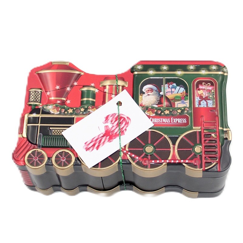 1934A Boîte en métal train de Noël avec sucre d'orges