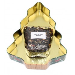 1931D Boîte en métall sapin ded Noël avec sachet de thé