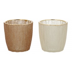 2701 Teelicht aus Glas mit Duftkerze