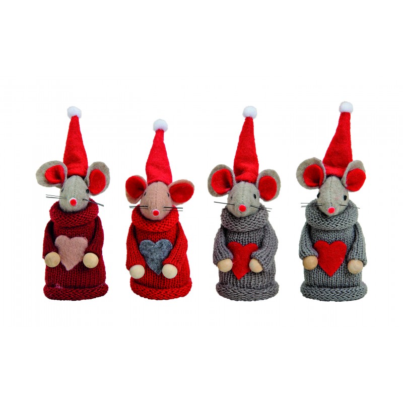 2720 Souris de Noël en textile