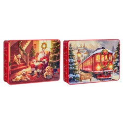 2723 Boîte de Noël en métal avec des sablés au beurre