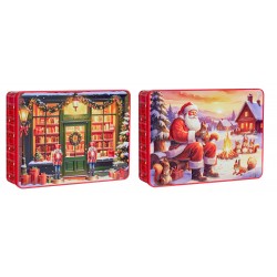 2723 Boîte de Noël en métal avec des sablés au beurre