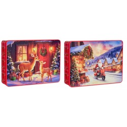 2723 Boîte de Noël en métal avec des sablés au beurre