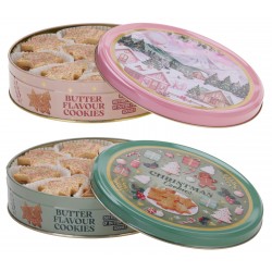 2724 Boîte de Noël en métal avec sablés au beurre