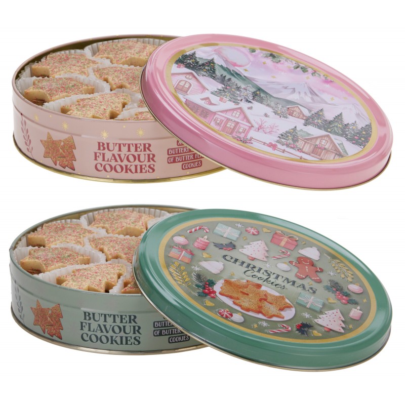2724 Weihnachts-Metalldose mit Butter Keksen
