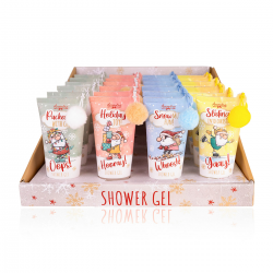 2729 Gel douche avec pompon 