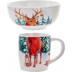 2799 Schüssel und Tasse aus Porzellan