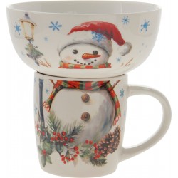 2799 Schüssel und Tasse aus Porzellan
