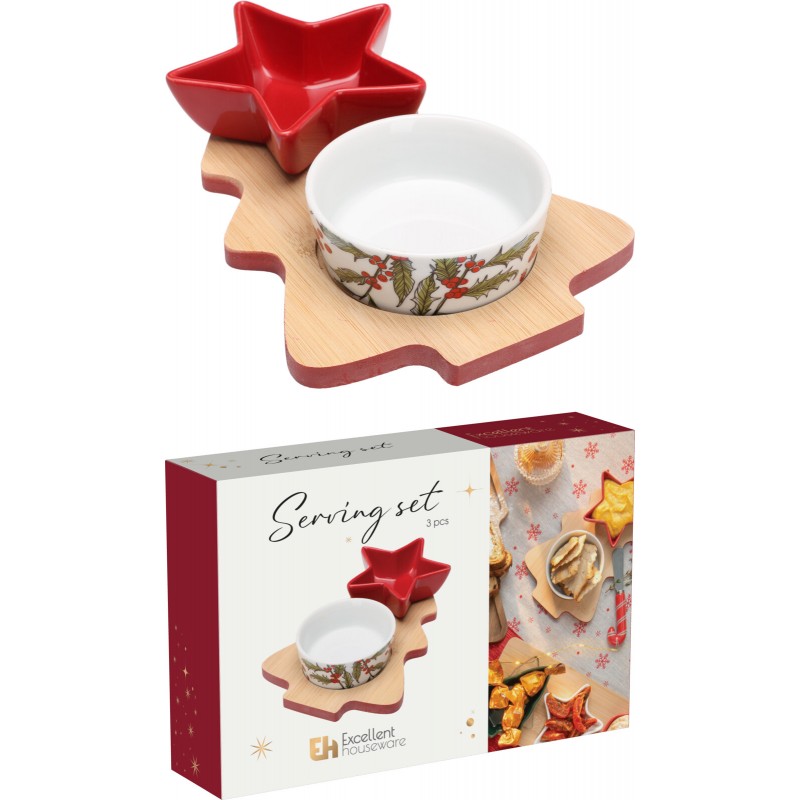 2810 Set apéro en porcelaine et bambou