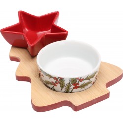 2810 Set apéro en porcelaine et bambou