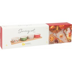 2814 Apero Set aus Porzellan und Bambus