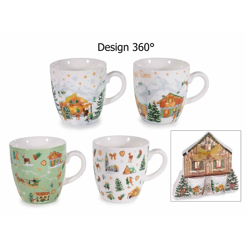 2826 Set mit 2 Kaffeetassen aus Porzellan