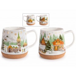 2827 Tasse en porcelaine avec base en liège