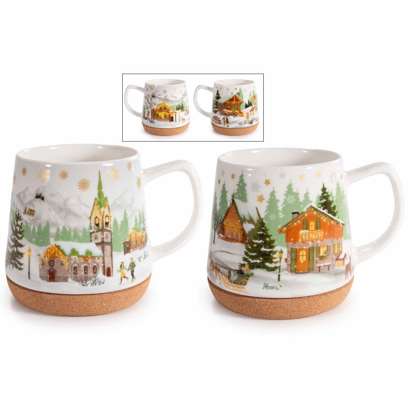 2827 Tasse aus Porzellan mit Korkboden