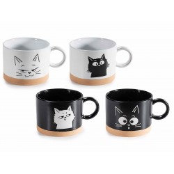 2828 Tasse en porcelaine avec chat gravé