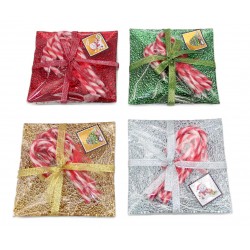 3427C Glasteller mit Zuckerstangen