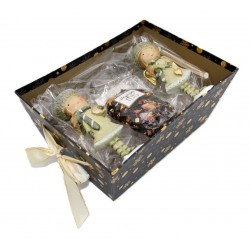 2068A Set cadeaux avec sachet de thé et déco anges