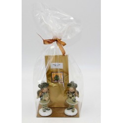 2071A Set cadeaux avec sachet de thé et déco anges