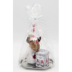 2143B Set cadeaux avec thé et déco élan