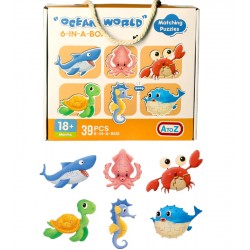 2841 Puzzle aus Holz (Set mit 6 Stück)