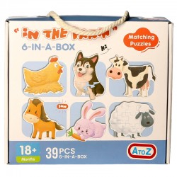 2842 Puzzle aus Holz (Set mit 6 Stück)