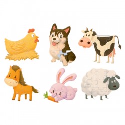 2842 Puzzle en bois (set de 6 pièces)