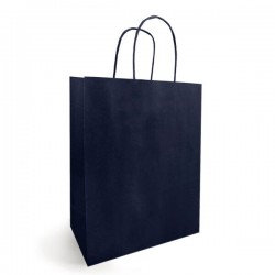 2858 Pochette cadeaux en papier bleu marine