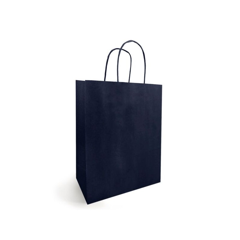2858 Pochette cadeaux en papier bleu marine