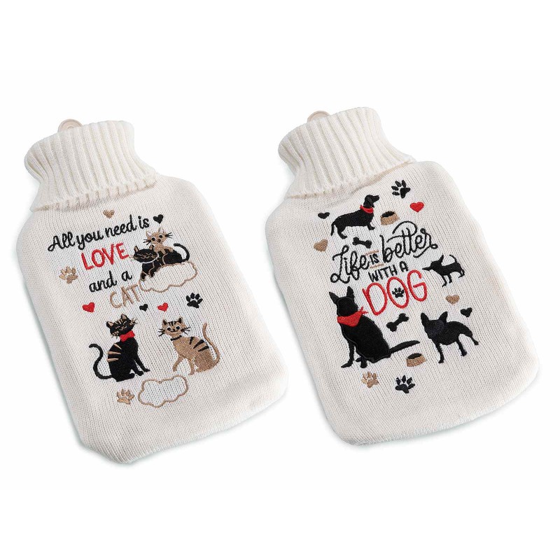 2376 Bettflasche Hund und Katze