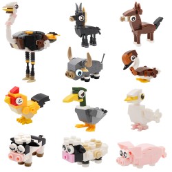 3074 Coffret avec 10 animaux avec les mini briques