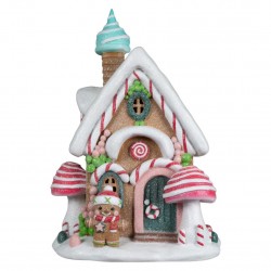 2145 LED Lebkuchenhaus aus Steinharz
